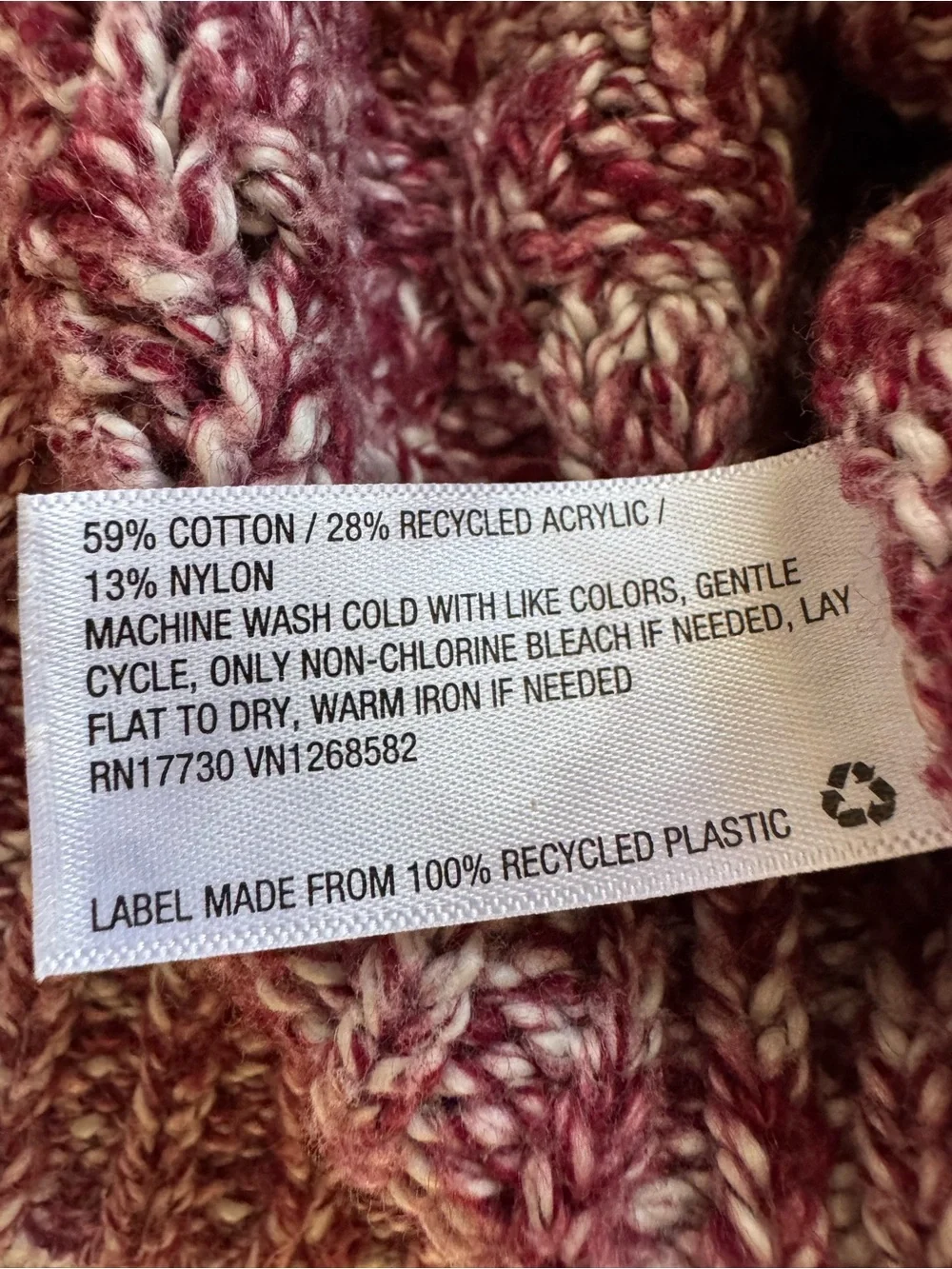 Universal Thread Marled Mauve Button-Up Knit Cardigan